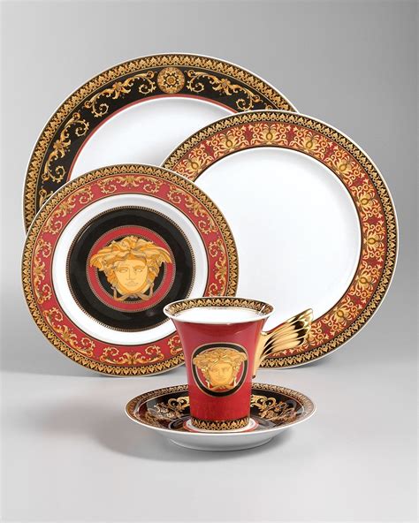 versace teller set|versace italian tableware label.